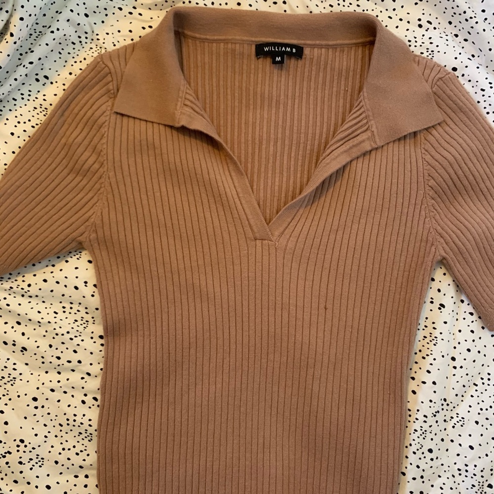 Collar ribbed shirt